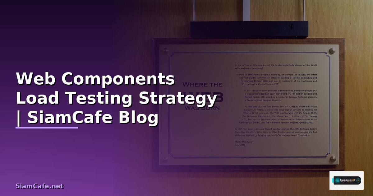 Web Components Load Testing Strategy