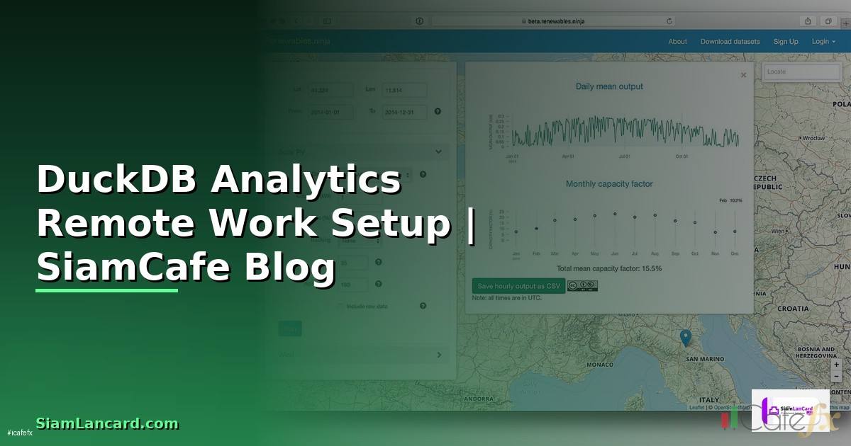 DuckDB Analytics Remote Work Setup