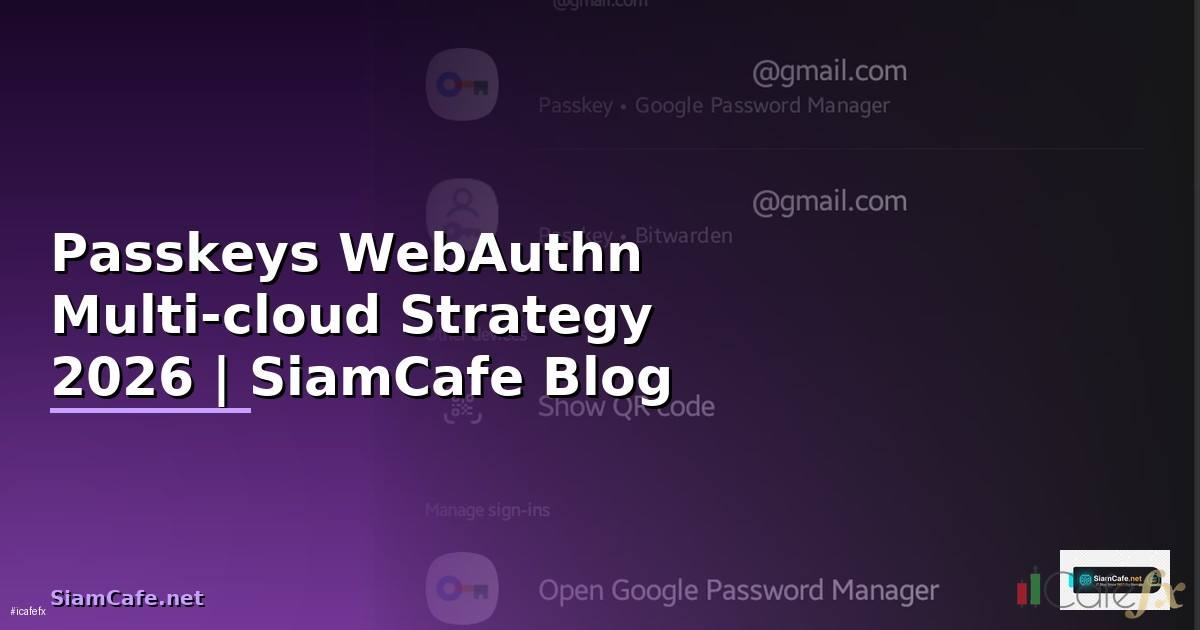 Passkeys WebAuthn Multi-cloud Strategy