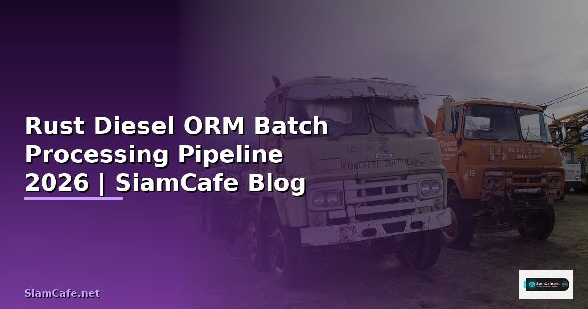 Rust Diesel ORM Batch Processing Pipeline — คู่มือฉบับสมบูรณ์ 2026