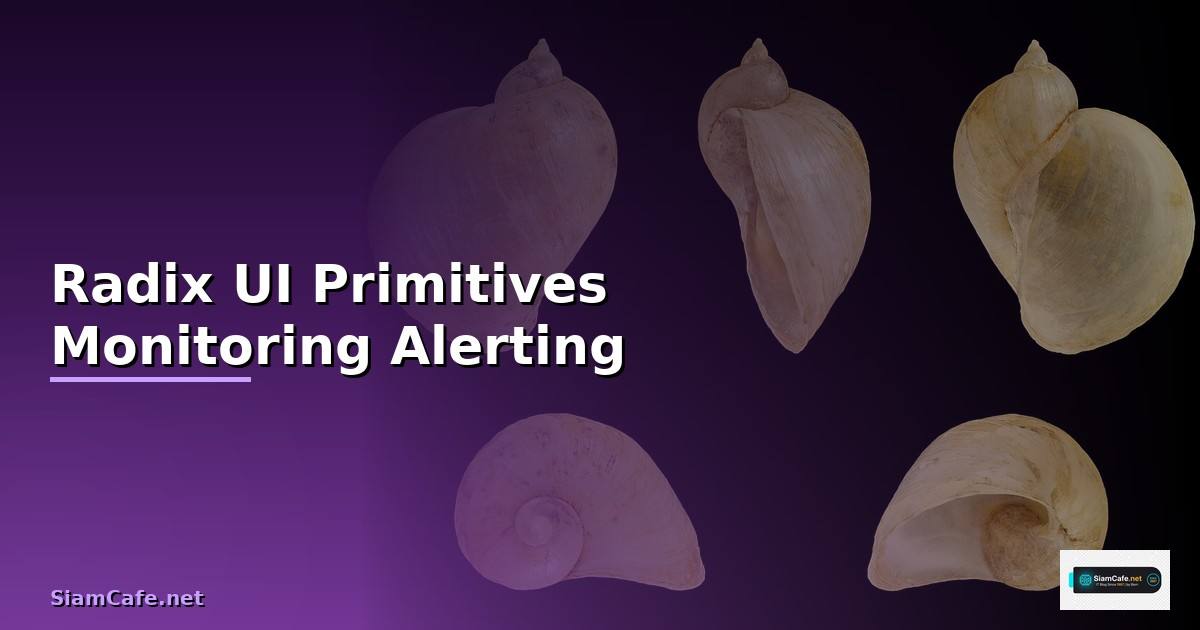 Radix UI Primitives Monitoring และ Alerting —