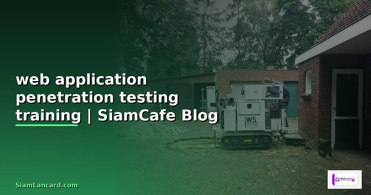 web application penetration testing training