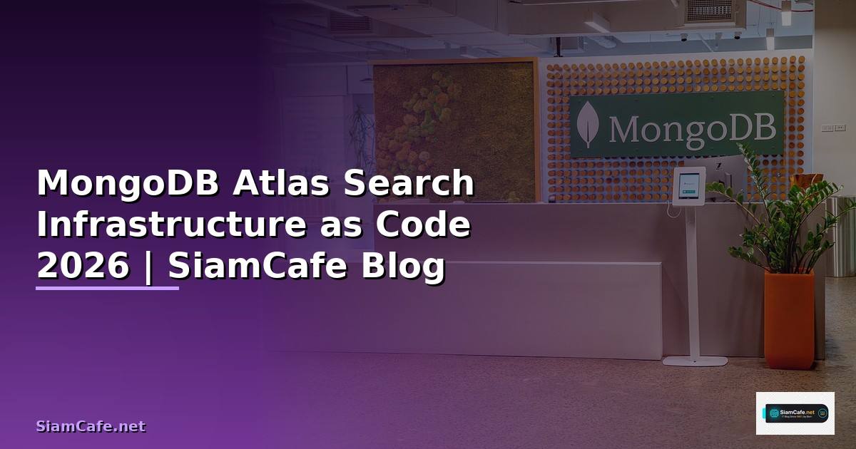 MongoDB Atlas Search Infrastructure as Code