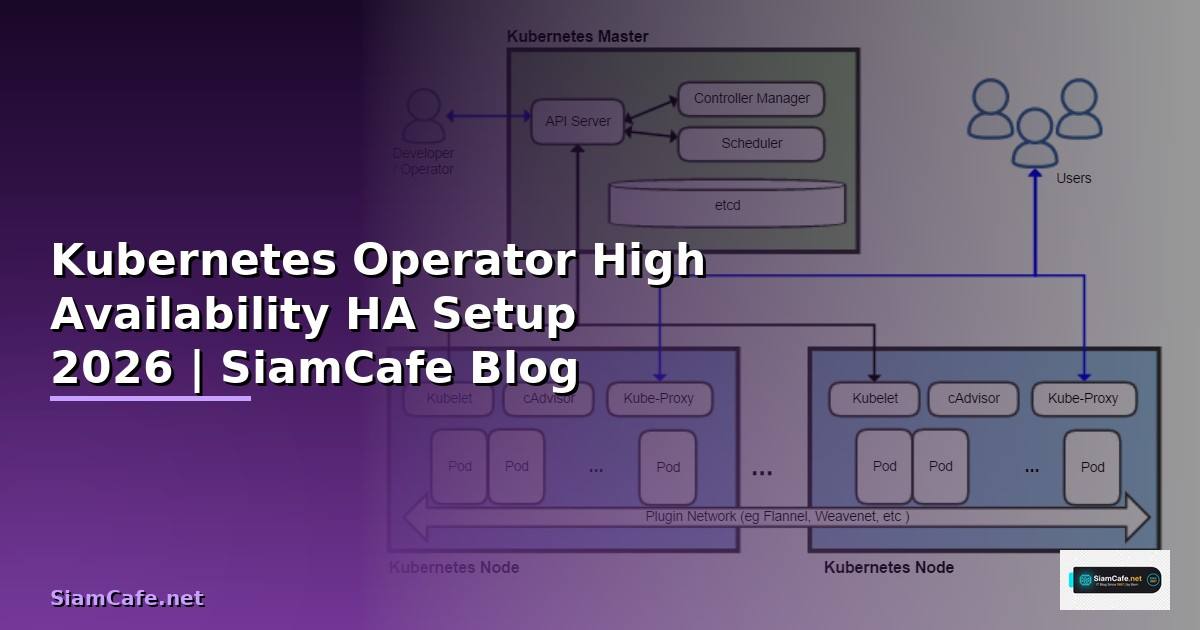 Kubernetes Operator High Availability HA Setup