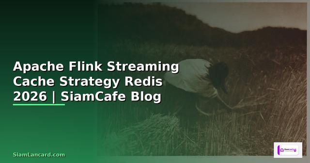 Apache Flink Streaming Cache Strategy Redis — คู่มือฉบับสมบูรณ์ 2026