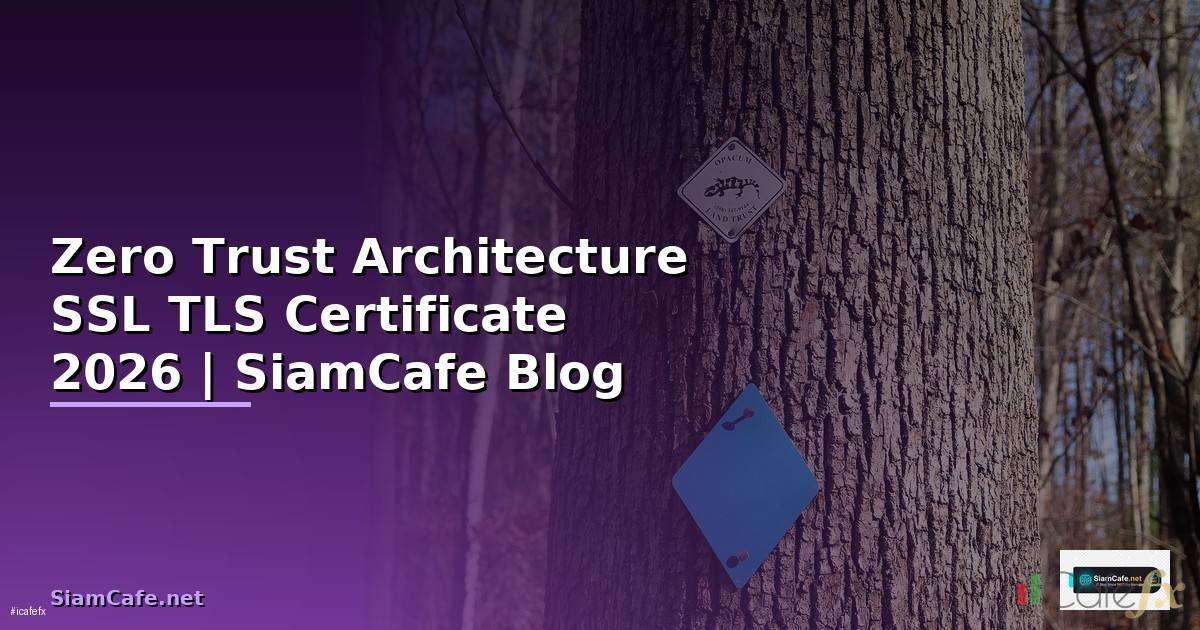 Zero Trust Architecture SSL TLS Certificate