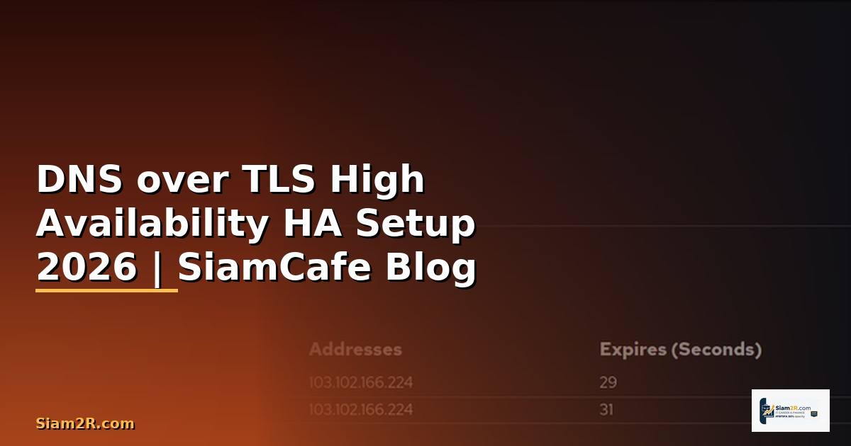 DNS over TLS High Availability HA Setup