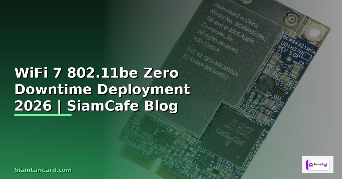 WiFi 7 802.11be Zero Downtime Deployment