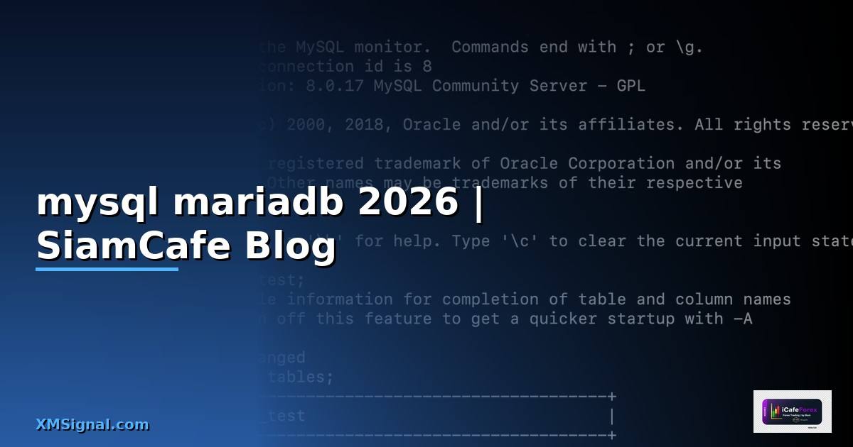 mysql mariadb คือ — คู่มือฉบับสมบูรณ์ 2026