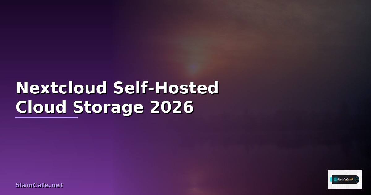 Nextcloud Self-Hosted — คู่มือสร้าง Cloud Storage