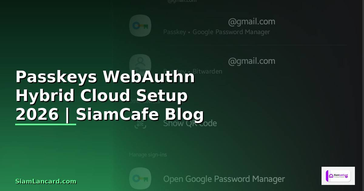 Passkeys WebAuthn Hybrid Cloud Setup
