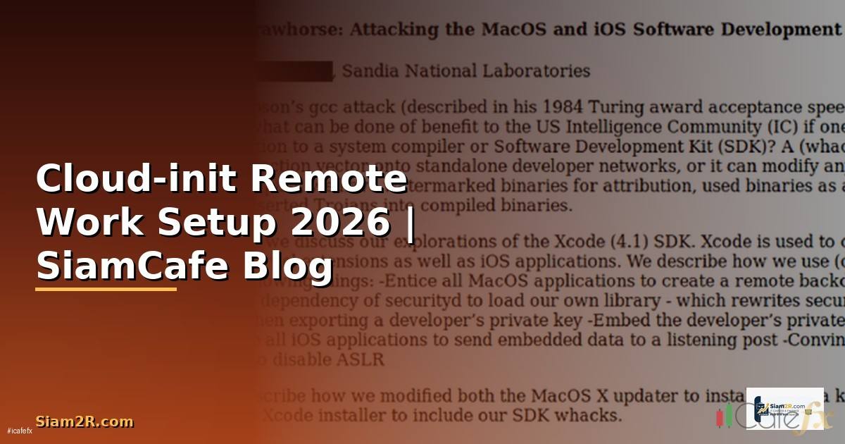 Cloud-init Remote Work Setup