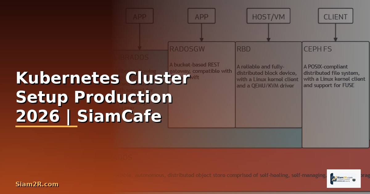 Kubernetes Cluster Setup สำหรับ Production