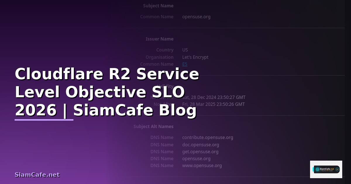 Cloudflare R2 Service Level Objective SLO