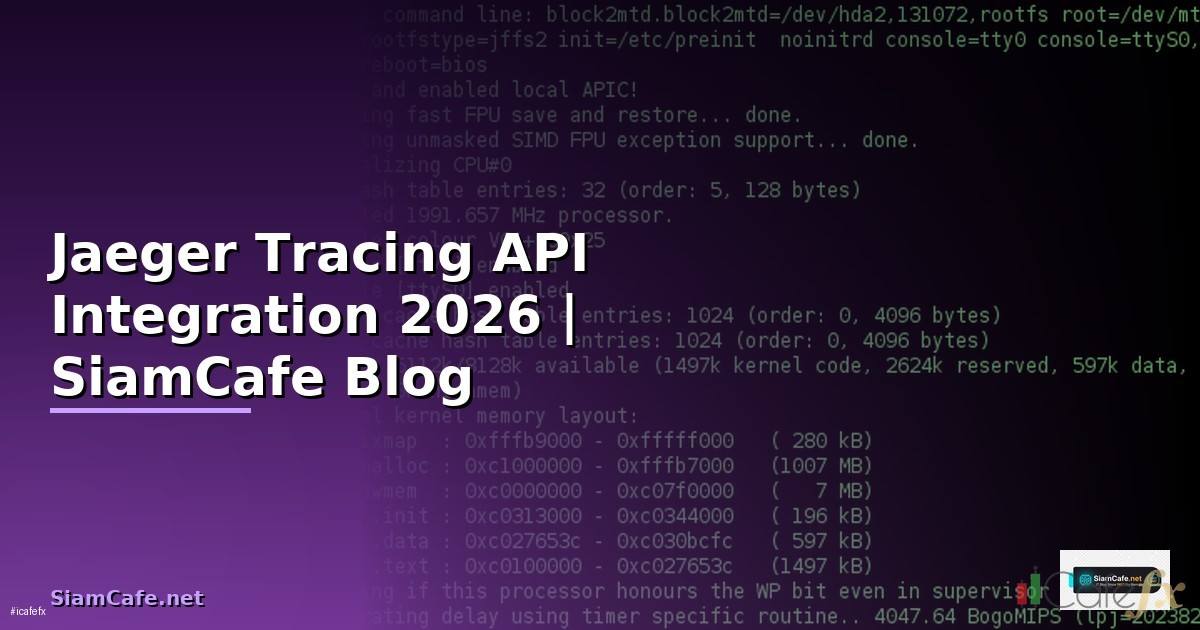 Jaeger Tracing API Integration เชื่อมต่อระบบ