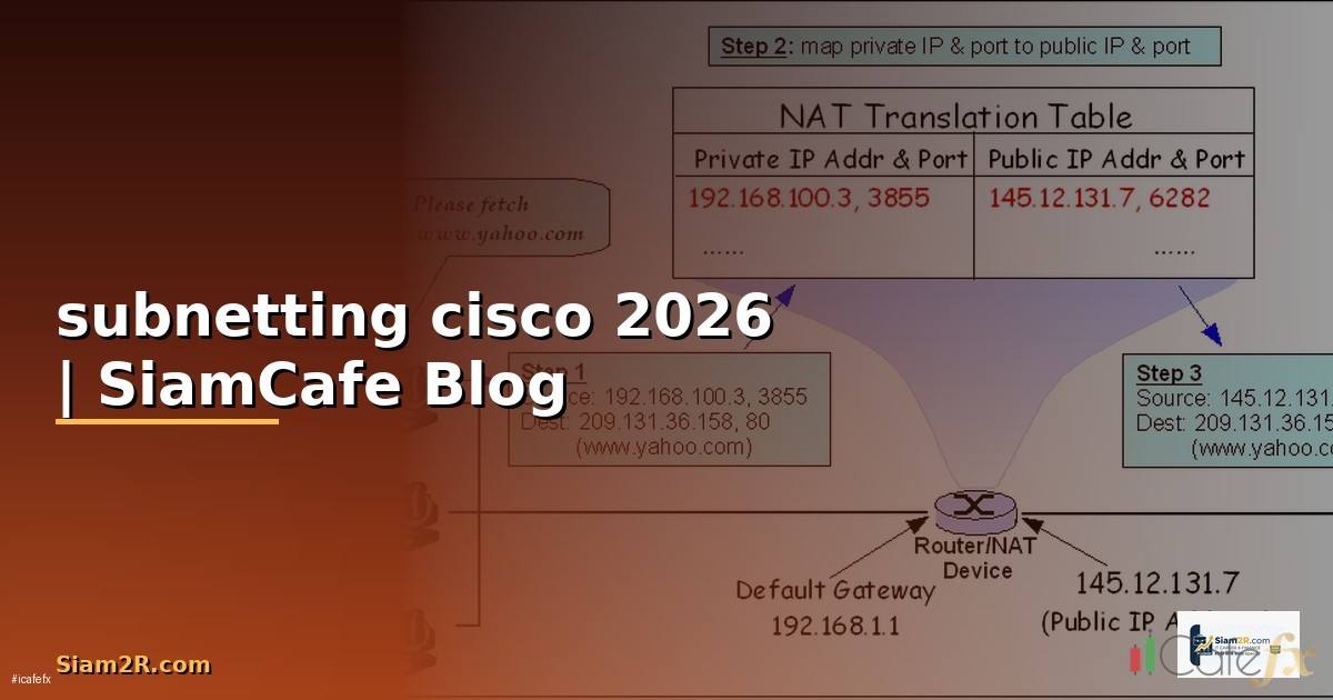 subnetting cisco — ข้อมูลครบถ้วน 2026