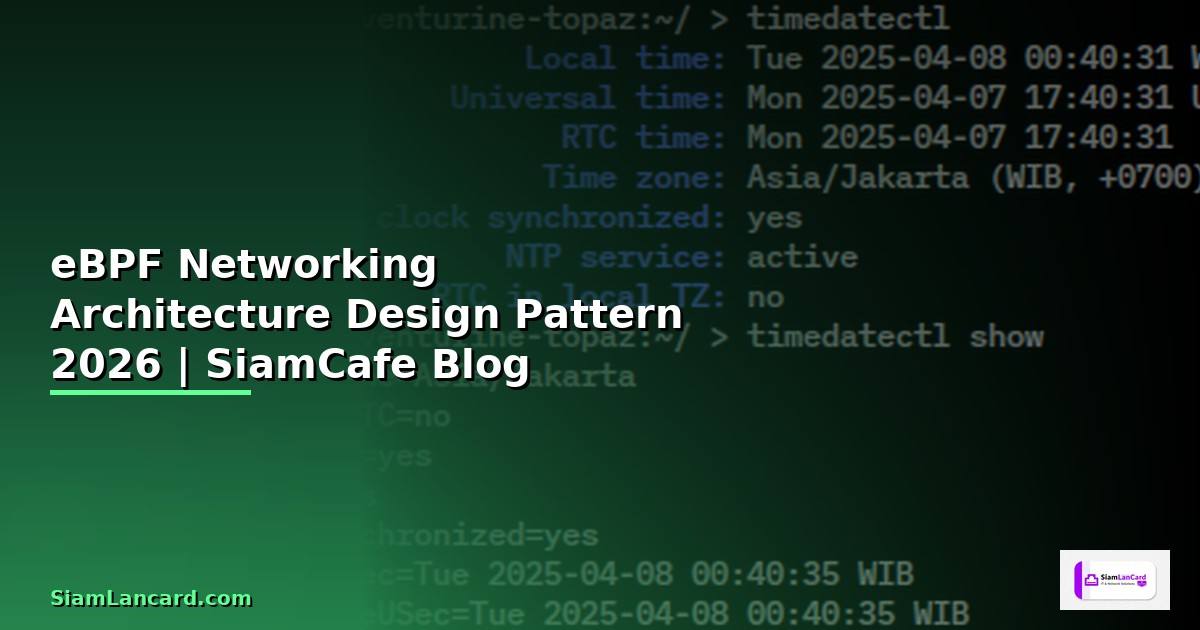 eBPF Networking Architecture Design Pattern