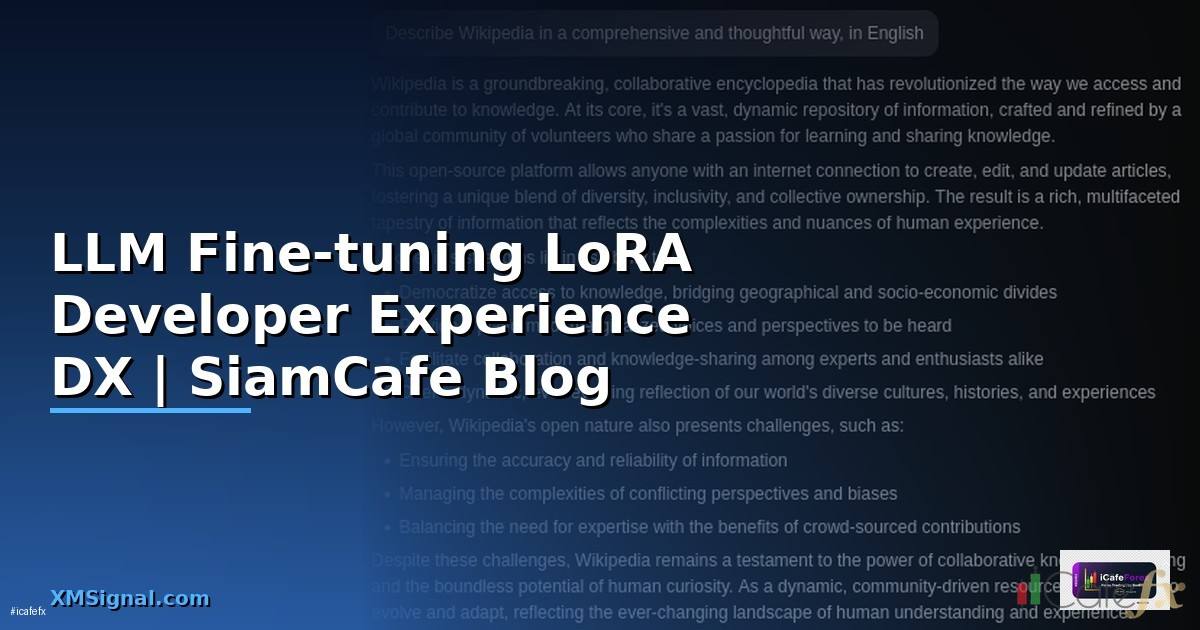 LLM Fine-tuning LoRA Developer Experience DX