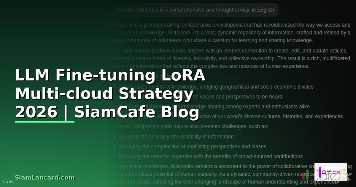 LLM Fine-tuning LoRA Multi-cloud Strategy