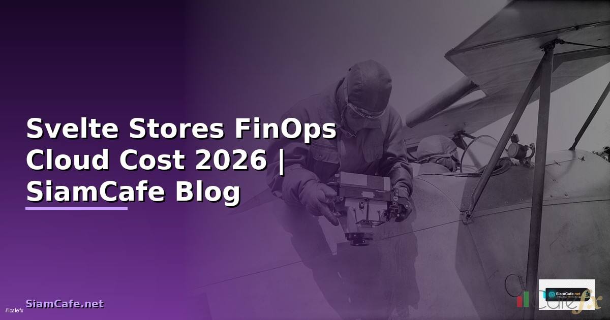 Svelte Stores FinOps Cloud Cost — คู่มือฉบับสมบูรณ์ 2026