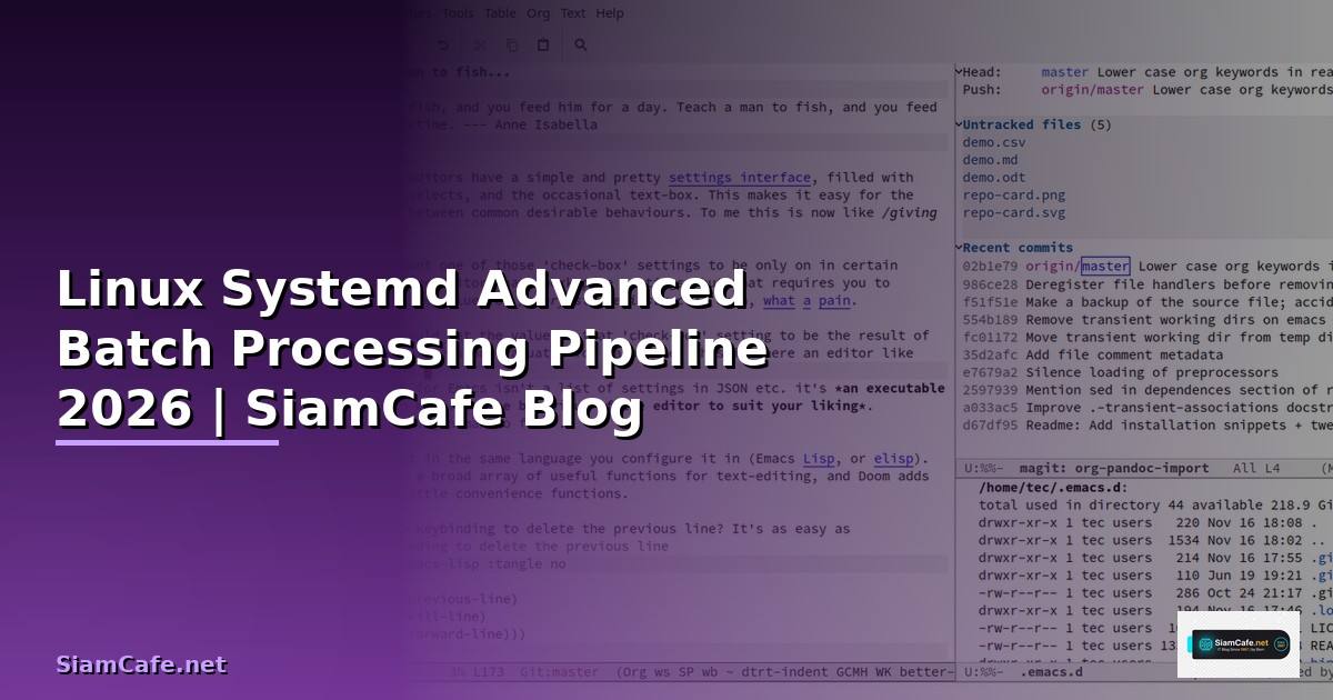 Linux Systemd Advanced Batch Processing Pipeline