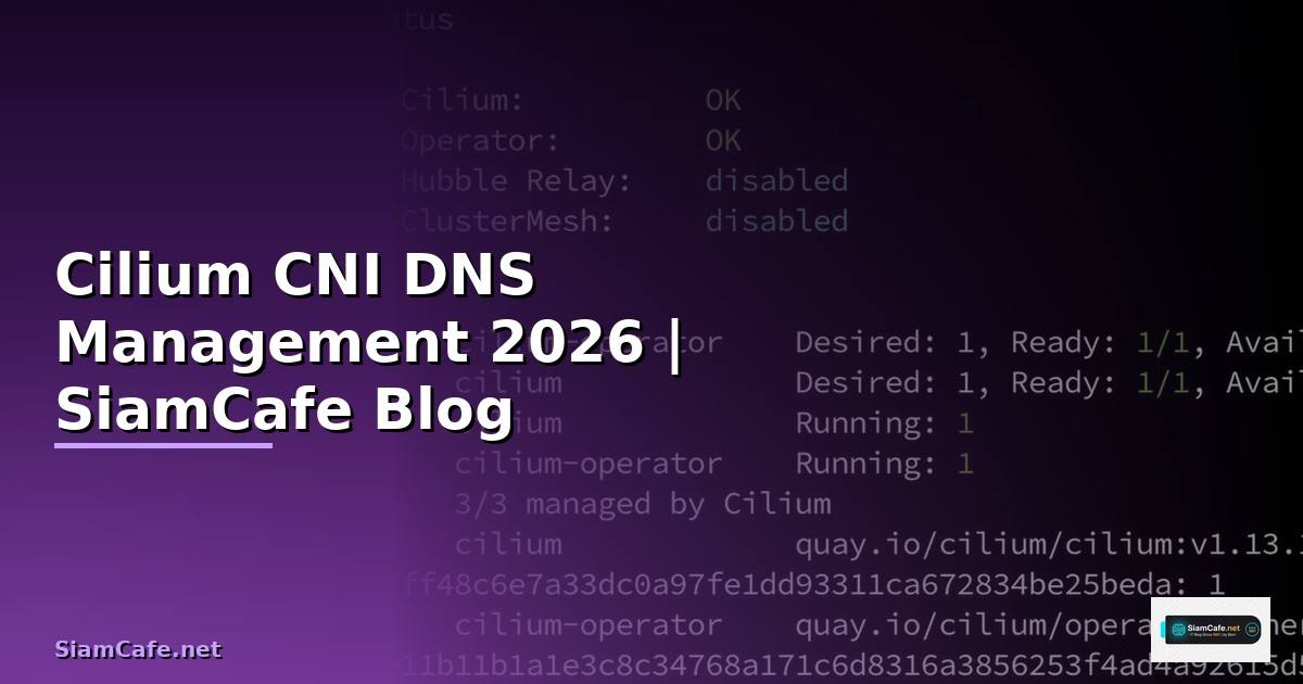 Cilium CNI DNS Management