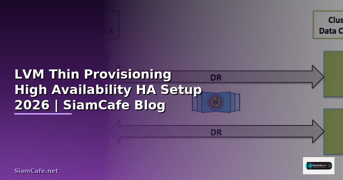 LVM Thin Provisioning High Availability HA Setup — คู่มือฉบับสมบูรณ์ 2026