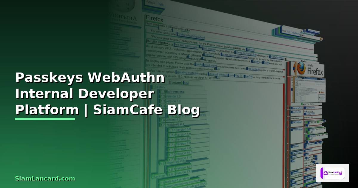Passkeys WebAuthn Internal Developer Platform