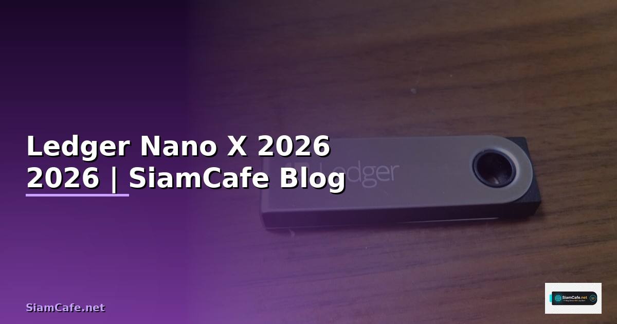 Ledger Nano X — คู่มือฉบับสมบูรณ์ 2026