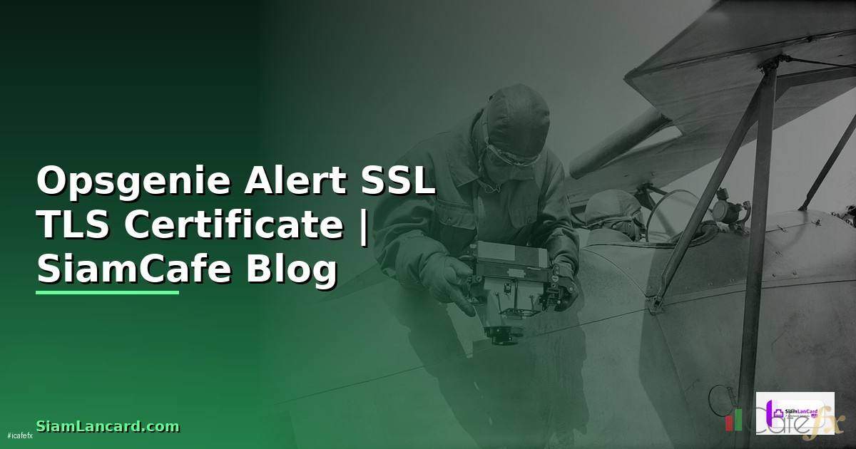 Opsgenie Alert SSL TLS Certificate