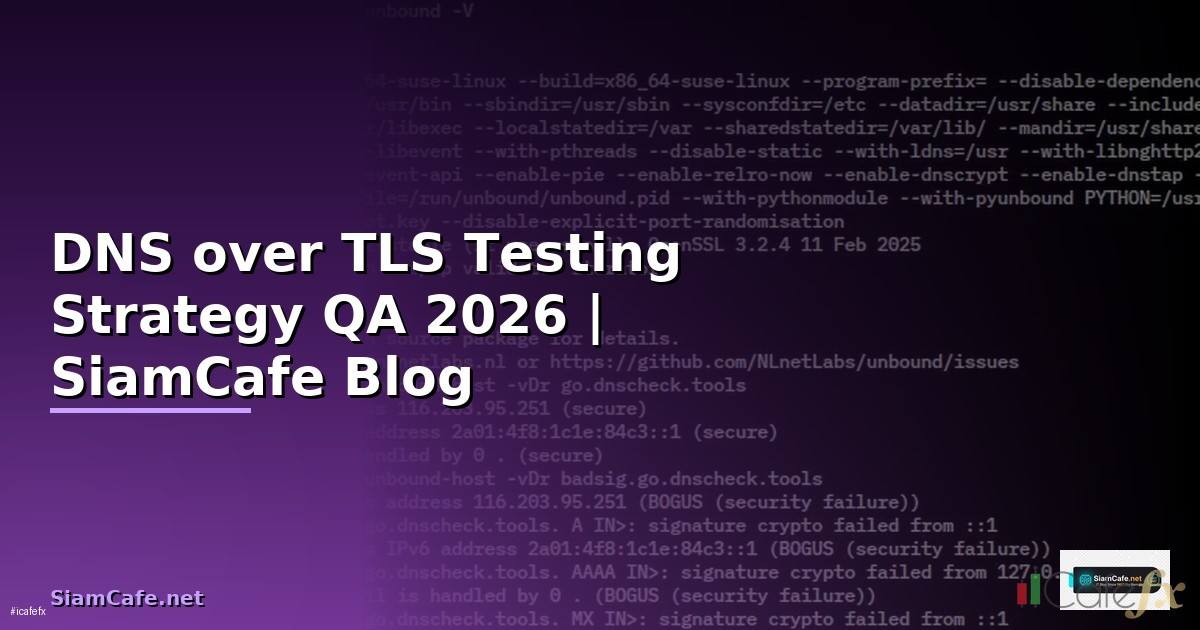 DNS over TLS Testing Strategy QA