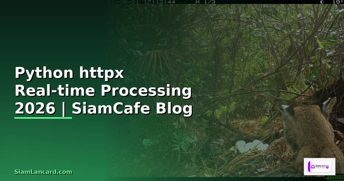 Python httpx Real-time Processing — คู่มือฉบับสมบูรณ์ 2026