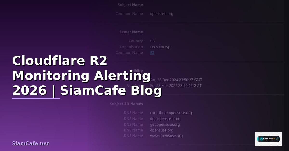 Cloudflare R2 Monitoring และ Alerting