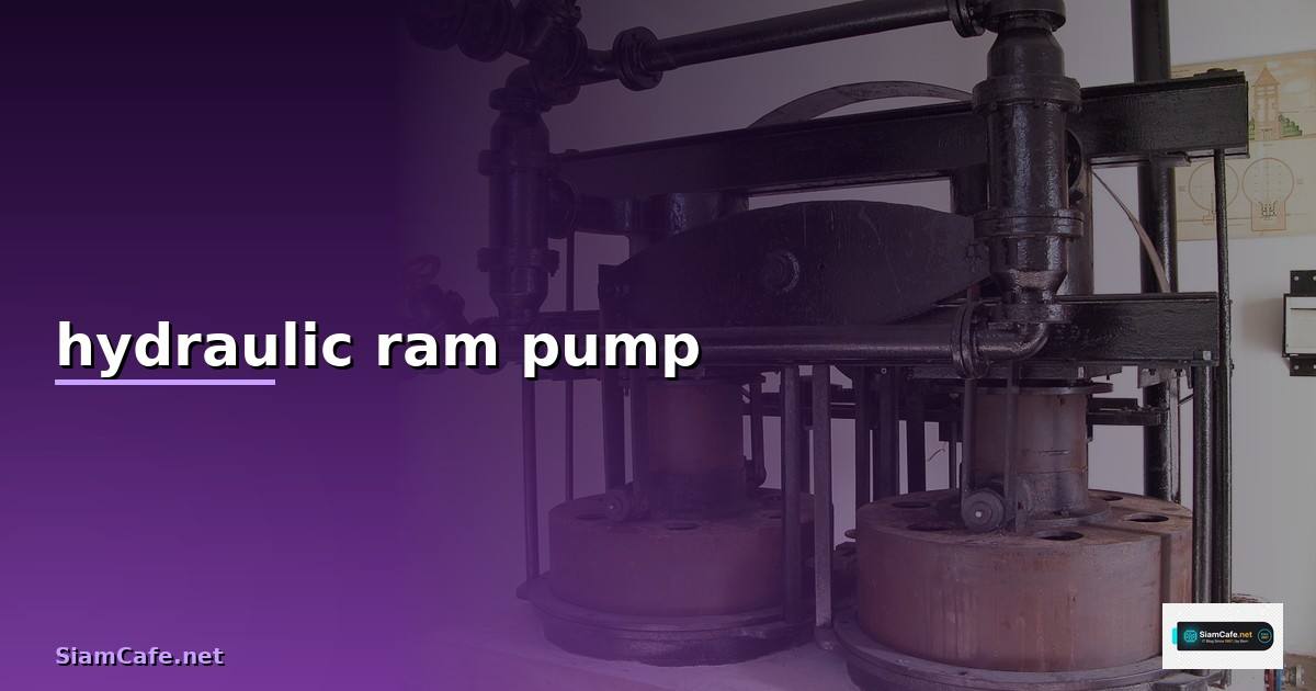 hydraulic ram pump คือ —