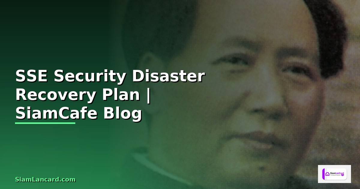 SSE Security Disaster Recovery Plan