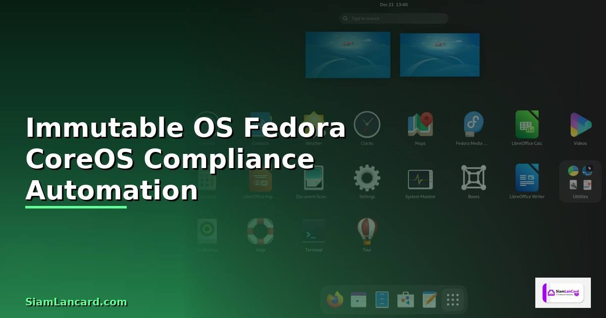 Immutable OS Fedora CoreOS Compliance Automation