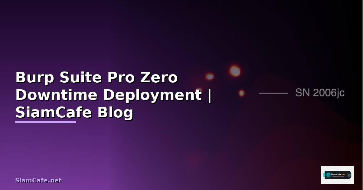 Burp Suite Pro Zero Downtime Deployment