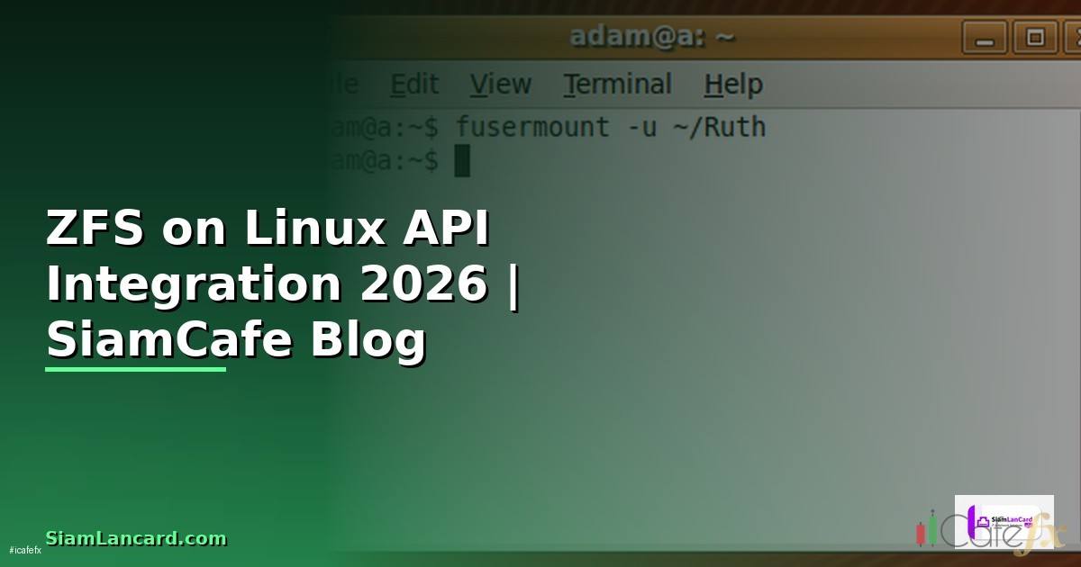 ZFS on Linux API Integration เชื่อมต่อระบบ