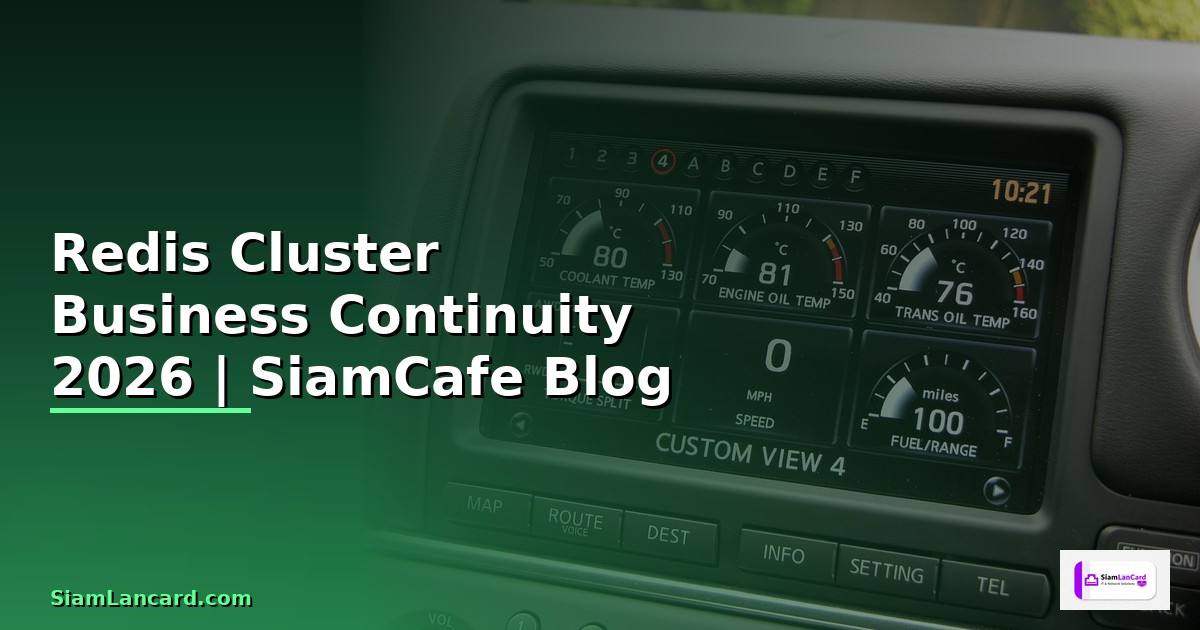 Redis Cluster Business Continuity