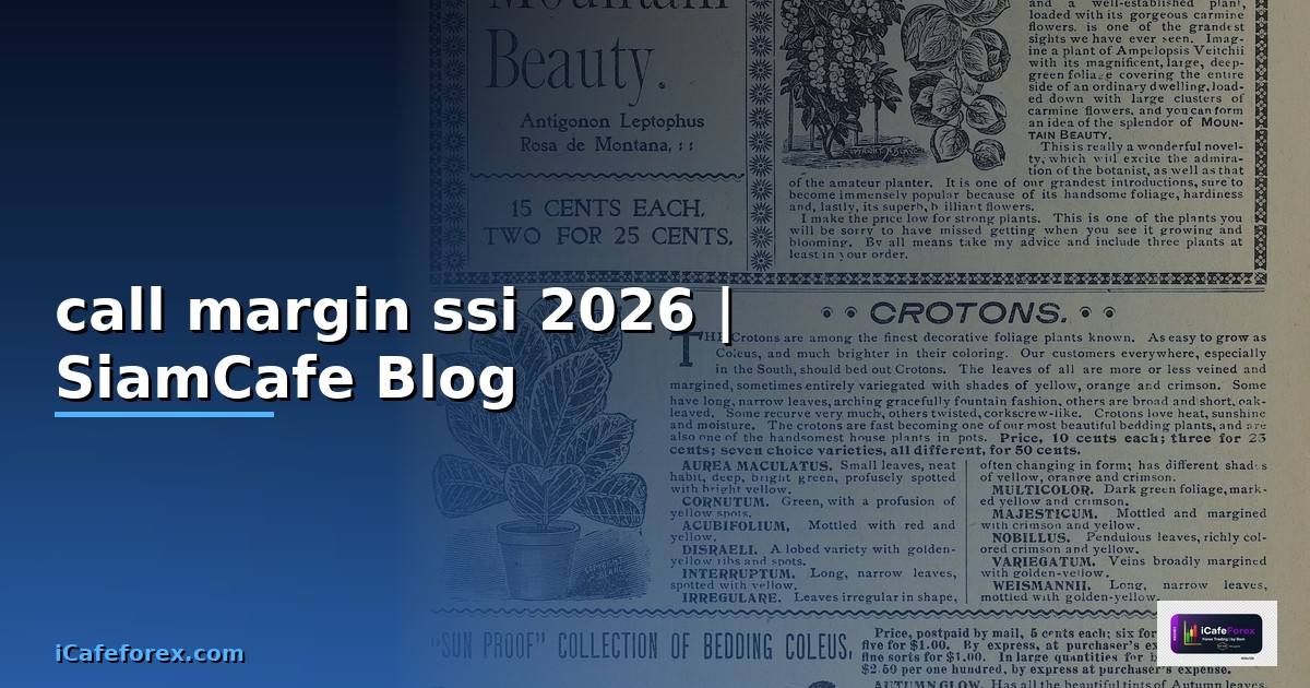 call margin ssi — ข้อมูลครบถ้วน 2026