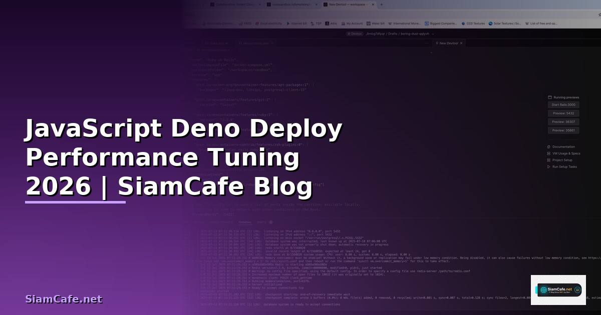 JavaScript Deno Deploy Performance Tuning