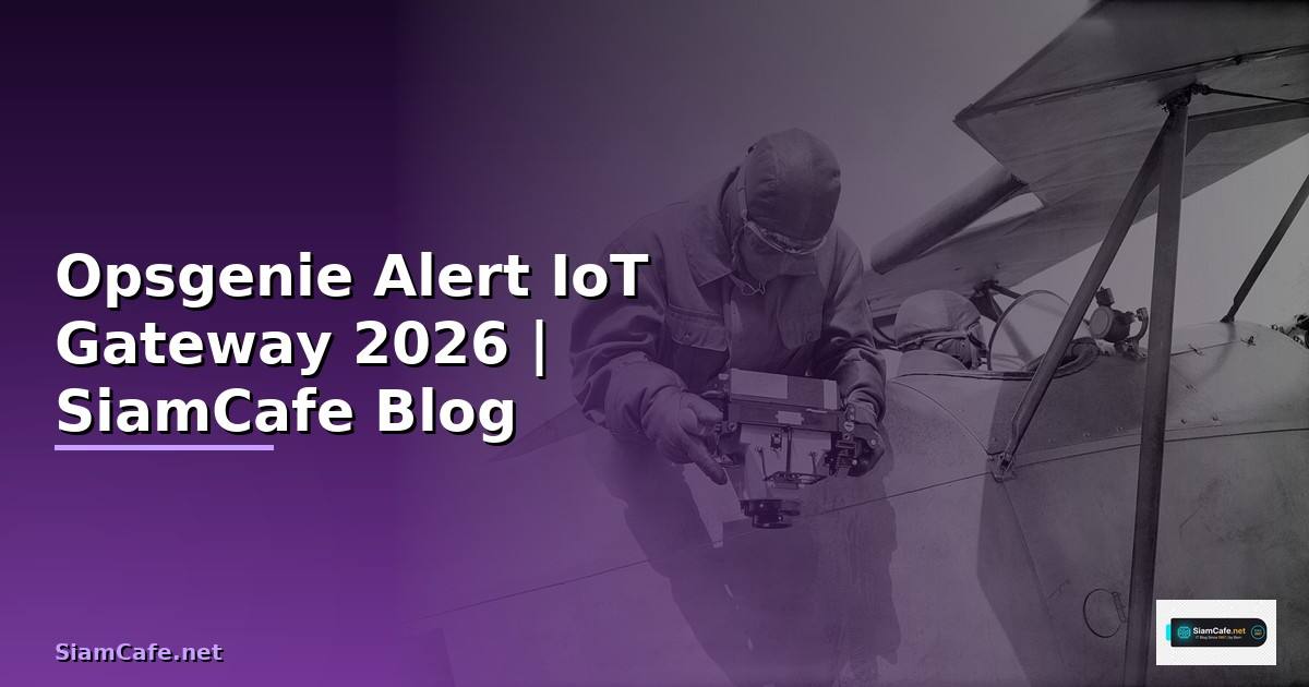 Opsgenie Alert IoT Gateway — คู่มือฉบับสมบูรณ์ 2026