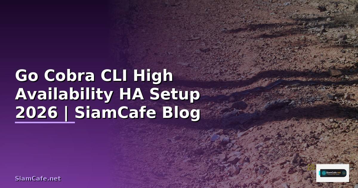Go Cobra CLI High Availability HA Setup
