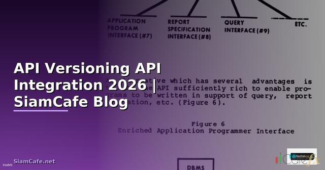 API Versioning API Integration เชื่อมต่อระบบ