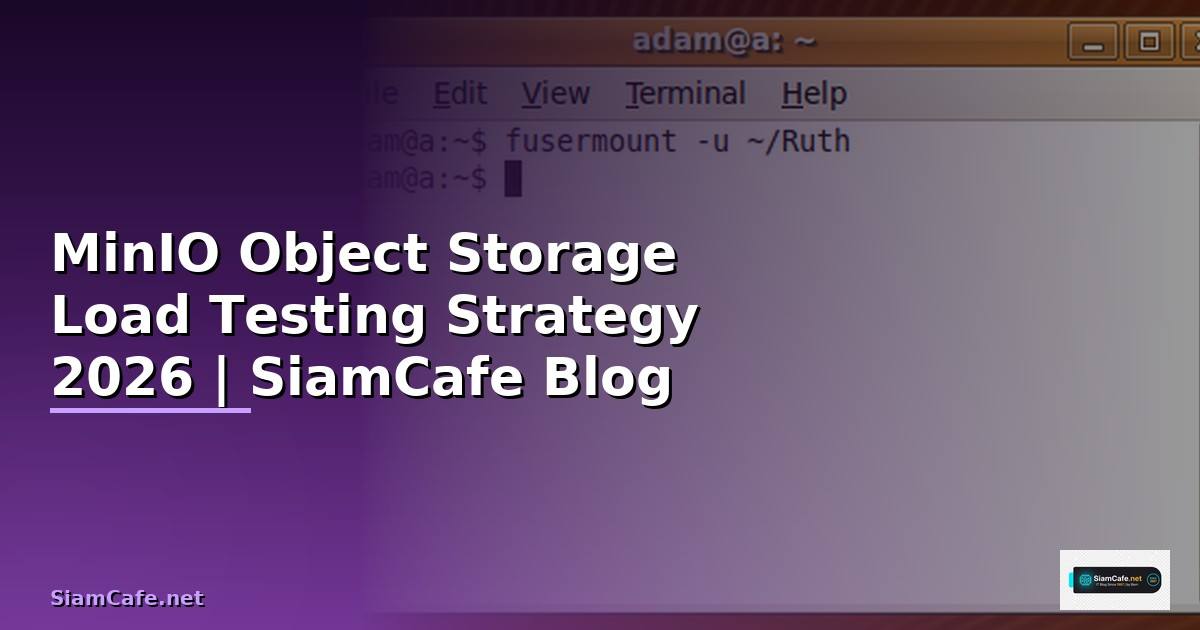 MinIO Object Storage Load Testing Strategy — คู่มือฉบับสมบูรณ์ 2026