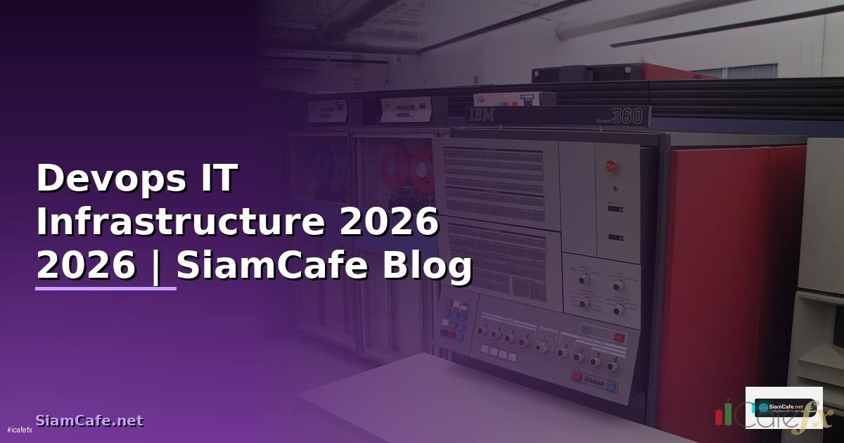 Devopsคือ — คู่มือ IT Infrastructure 2026