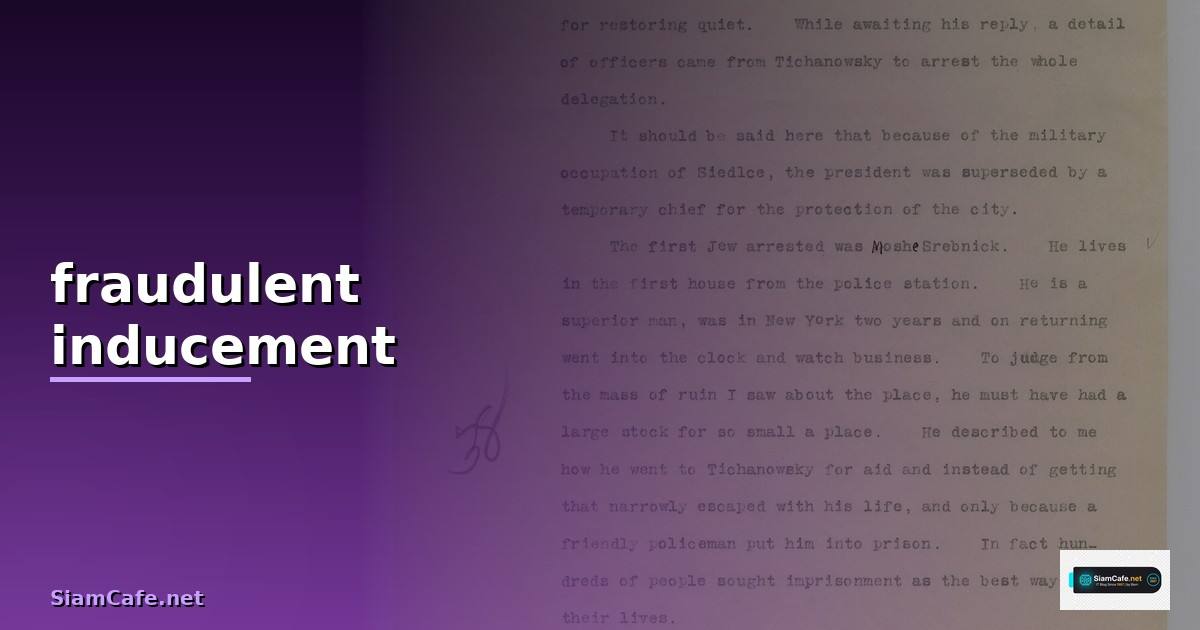 fraudulent inducement —