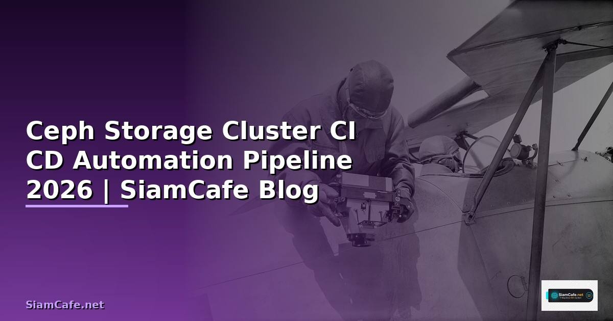 Ceph Storage Cluster CI CD Automation Pipeline