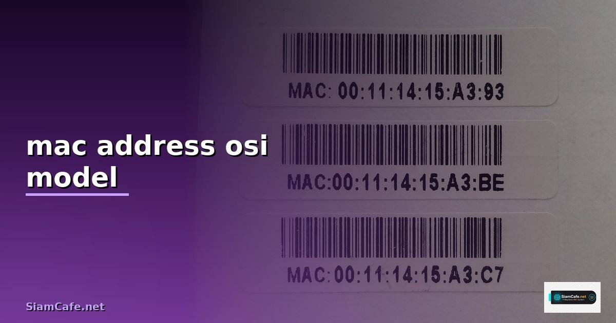 mac address อยู่ในส่วนใดของ osi model —