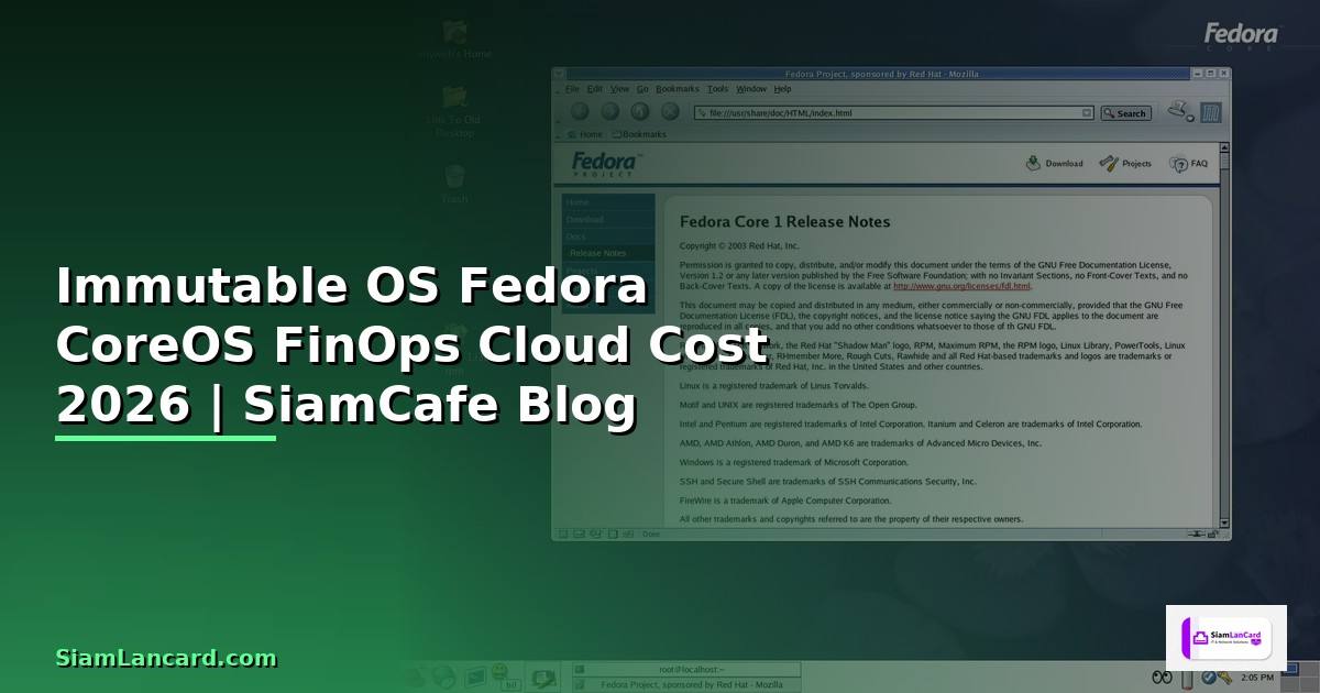 Immutable OS Fedora CoreOS FinOps Cloud Cost